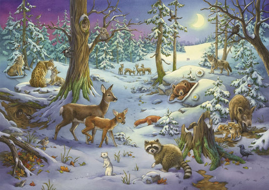 Adventskalender - Animals in the Winter Forest