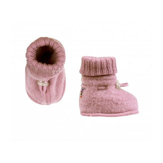 Wolfleece babyslofjes roze