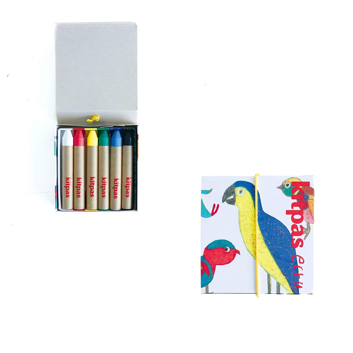 Raamkrijt - Bird Primaire kleuren (6 stuks)