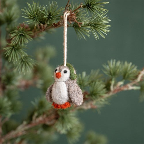 Hanger Pinguin groene oorwarmers