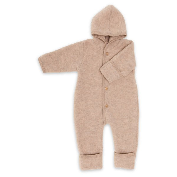 Wollen overall met capuchon - Sand